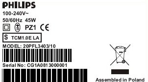 Philips Callback tv label Philips Callback tv label