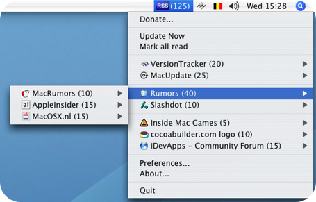 RSS Menu