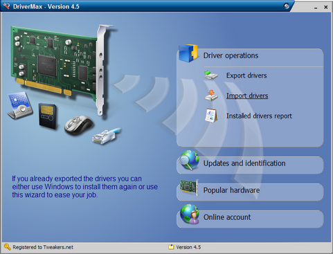 DriverMax 4.5 screenshot (481 pix) DriverMax 4.5 screenshot (481 pix)