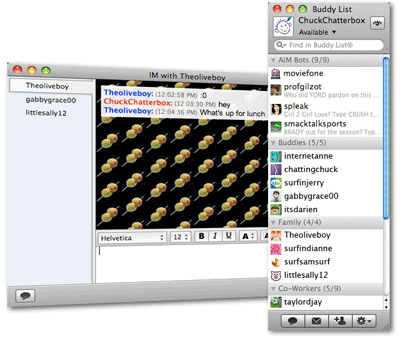 AIM for Mac bèta 1