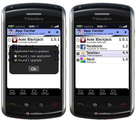 Blackberry Application Center