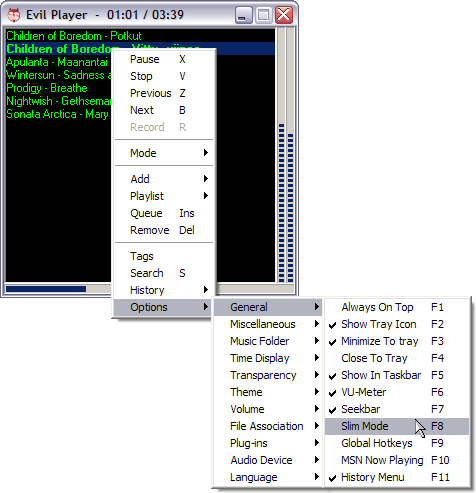Evil Player 1.27 screenshot