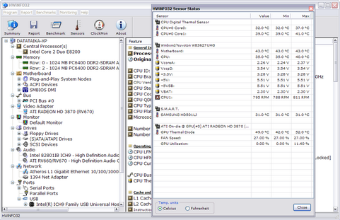 HWiNFO32 2.30 screenshot