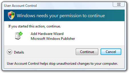 UAC prompt UAC prompt