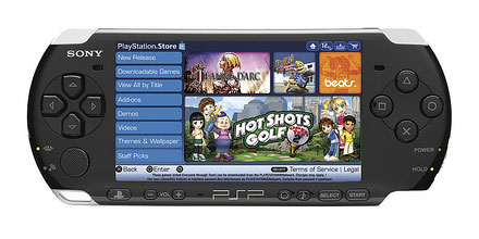 Playstation Store op een Playstation Portable
