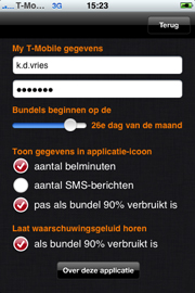 Belstatus-applicatie iPhone