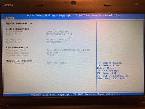 MSI Wind bios MSI Wind bios