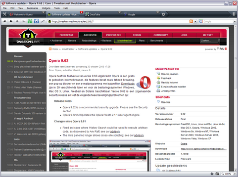 Opera 9.62 screenshot (481 pix) Opera 9.62 screenshot (481 pix)