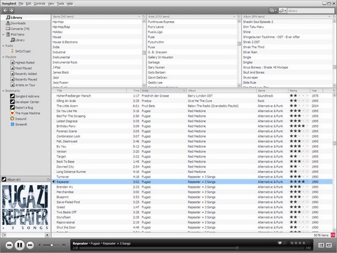 Songbird screenshot (481 pix)