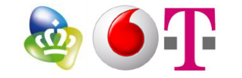 Logo's KPN, Vodafone en T-Mobile Logo's KPN, Vodafone en T-Mobile