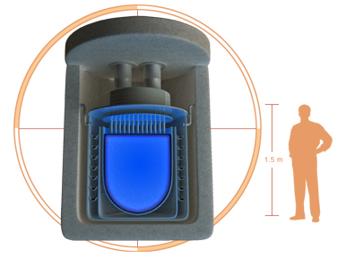 Compacte kernreactor van de firma Hyperion Compacte kernreactor van de firma Hyperion