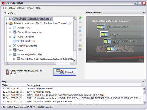 ConvertXtoDVD 3.3.2.100 screenshot (481 pix)