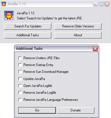 JavaRa 1.12 screenshot