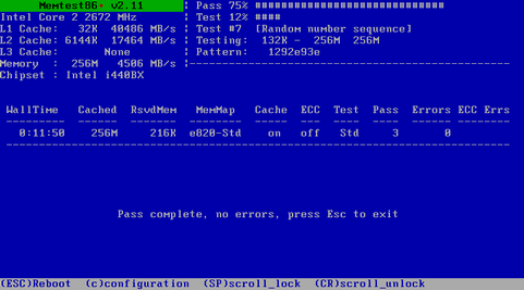 Memtest86+ 2.11 screenshot (481 pix)
