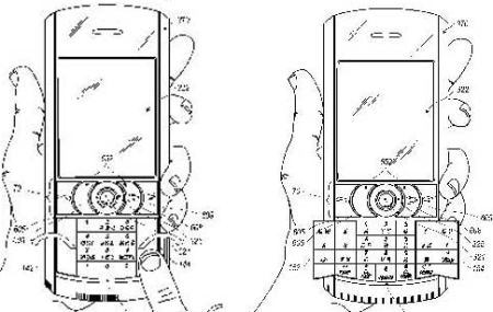 RIM patent uitklapbaar toetsenbord