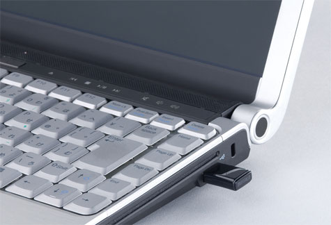 Buffalo WLI-UC-GN wifi-adapter in netbook