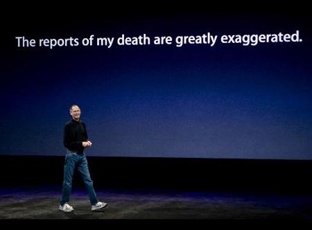 Steve Jobs grapt over zijn gezondheid