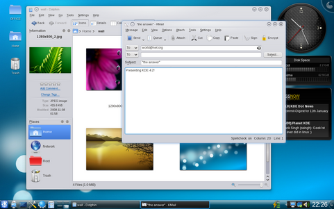 KDE 4.2.0 desktop