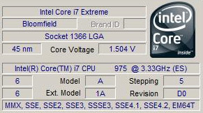 Intel Core i7 975 benchmarks