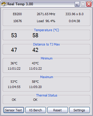 Real Temp 3.00 screenshot