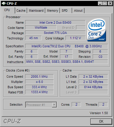 CPU-Z 1.50