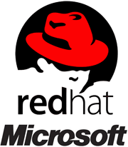 Red Hat / Microsoft logo