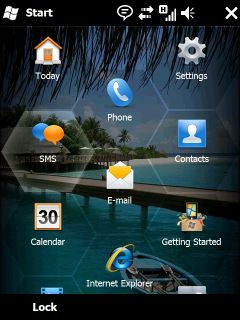 Windows Mobile 6.5 startmenu
