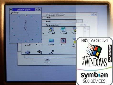 Windows 3.1 op een Nokia N95 Windows 3.1 op een Nokia N95