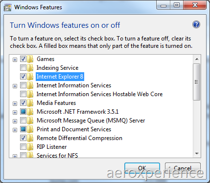 IE8 verwijderen in Windows 7 build 7048