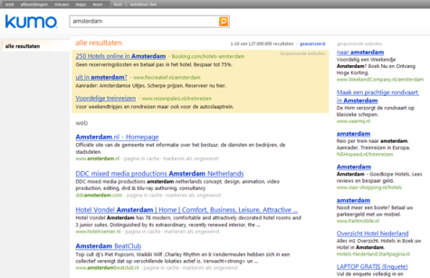 Kumo.com screenshot