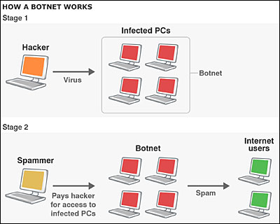 Schema van botnet
