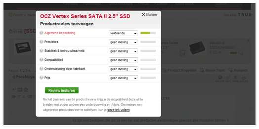 Productreview toevoegen Productreview toevoegen