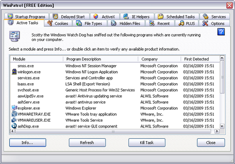WinPatrol screenshot (481 pix)