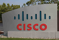 Cisco-logo bij gebouw