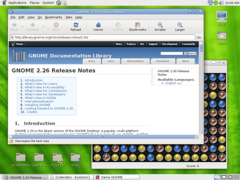 Gnome 2.26 desktop (481 pix) Gnome 2.26 desktop (481 pix)