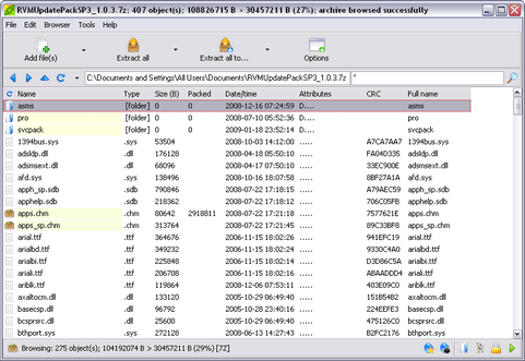 PeaZip 2.6 bèta screenhsot (481 pix)
