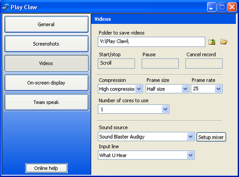 PlayClaw screenshot (481 pix)