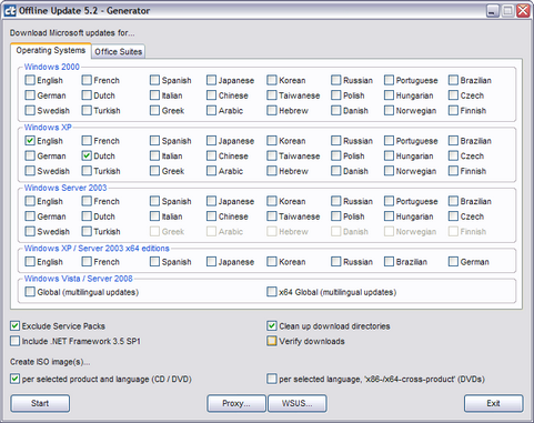 c't Offline Update 5.2 screenshot (481 pix)