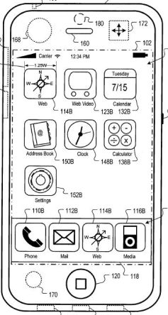 Interface van iPhone bij heftige beweging