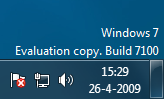 Windows 7 RC, build 7100