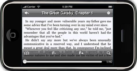 Stanza ebook-app voor iPhone, liggend Stanza ebook-app voor iPhone, liggend