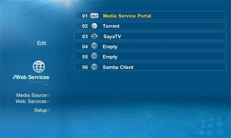 Popcorn Hour interface