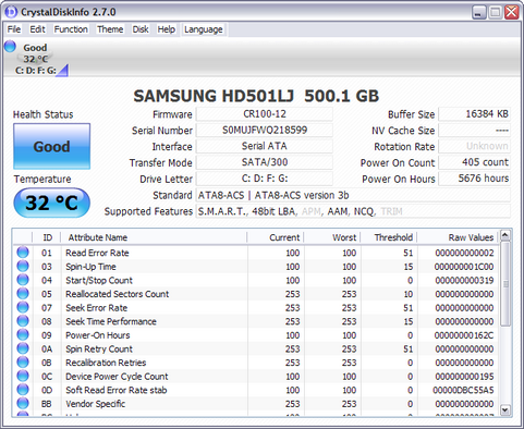 CrystalDiskInfo 2.7.0 screenshot (481 pix)