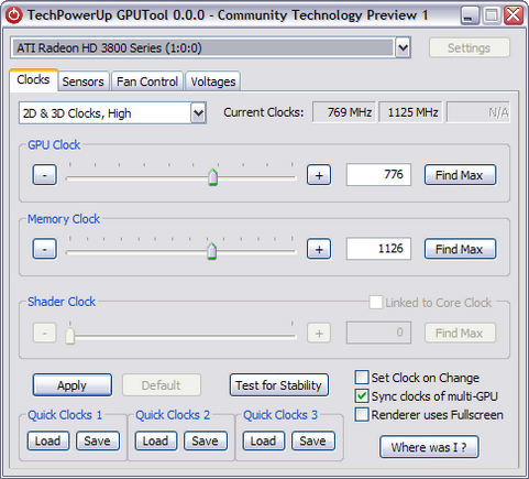 GPUTool Community Technology Preview 1 screenshot (481 pix)