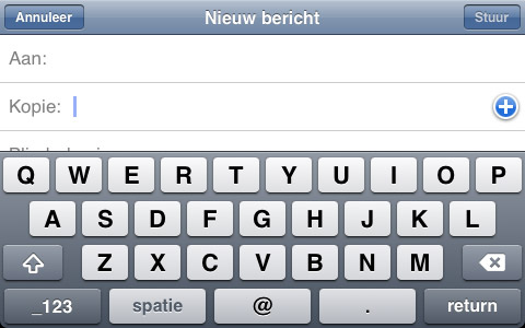 iPhone 3GS toetsenbord