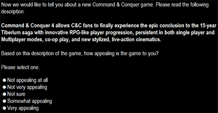 Command & Conquer 4 enquete