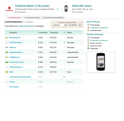 Telecom Pricewatch combinatieprijzen Telecom Pricewatch combinatieprijzen