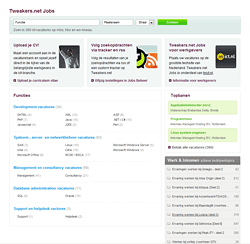 Tweakers.net Jobs homepage Tweakers.net Jobs homepage