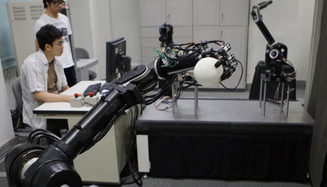 Honkbal spelende robots Honkbal spelende robots