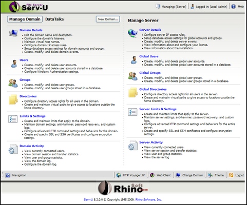 Serv-U 8.2.0.0 screenshot (481 pix) Serv-U 8.2.0.0 screenshot (481 pix)